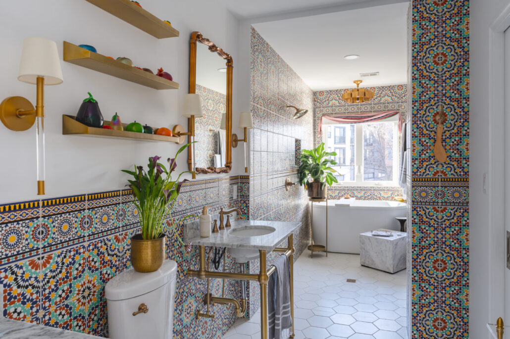 Barrier Free Shower Area - Moroccan Hammam Style Bathroom Remodel (1)
