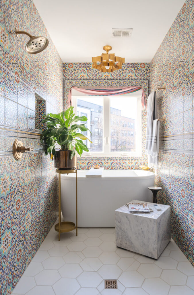 Barrier Free Shower Area - Moroccan Hammam Style Bathroom Remodel (3)