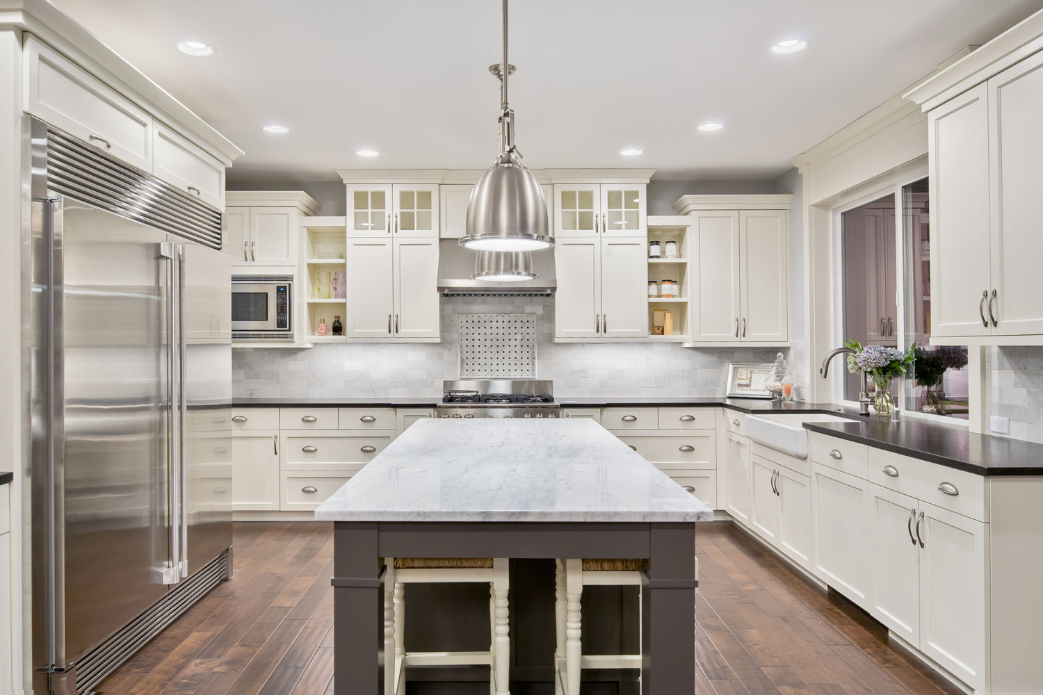 Contemporary White Kitchen Remodel