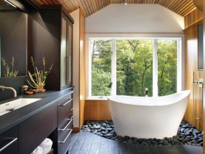 Modern design in a bathroom renovation in Bethesda, MD 20817