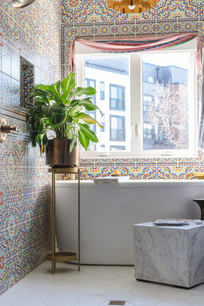 Soaking tub -Moroccan Hammam Style Bathroom Remodel (7)