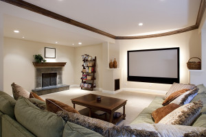 Create your basement family entertainment room with the help of Hammers Designers.