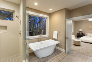 Create a modern bathroom design with our bathroom design team of Hammer Design Build Remodel